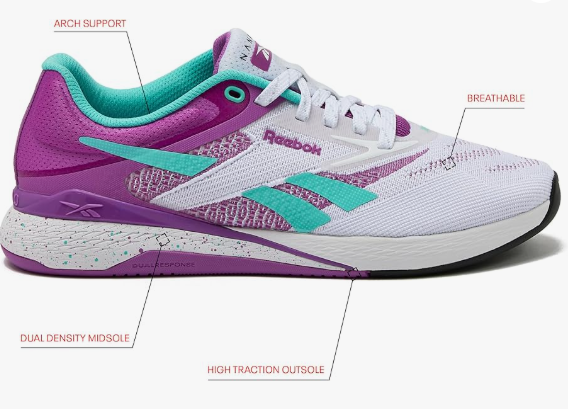Reebok Nano X5 Sneakers for Women, Cross Training Gym Walking Shoes Women