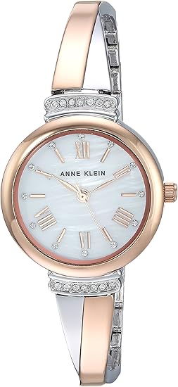 Anne Klein Women's Premium Crystal Accented Bangle Watch Set, AK/2245