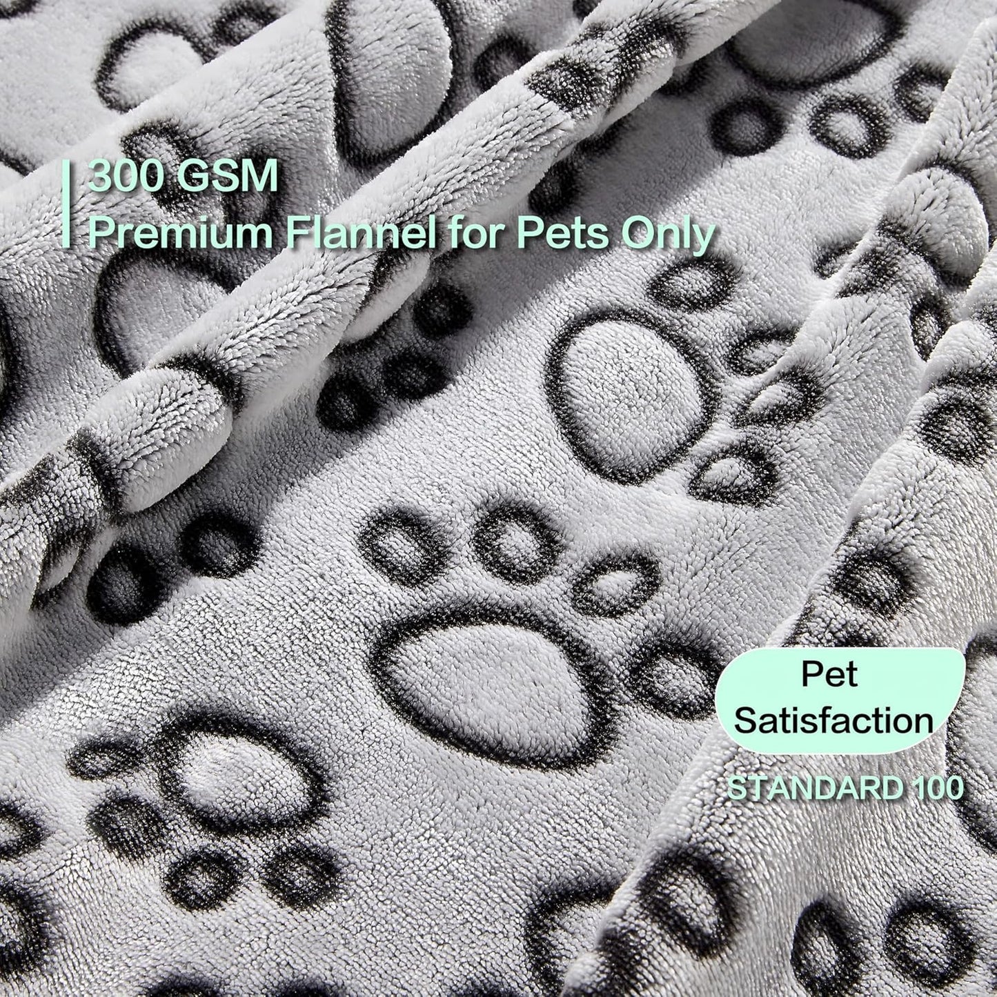 Stuffed® Premium Soft Dog Blanket Washable, 40"x32" Cat Blanket for Indoor Cats Large Medium Small Dog Gifts Puppy Essentials (Grey)