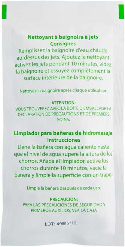Jetted Bathtub Cleaner Concentrate Case of 100 1.5 Ounce Pouches