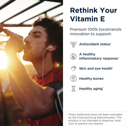 Designs for Health Annatto-E 300mg Tocotrienols Vitamin E - Delta + Gamma Tocotrienols to Support Heart Health, Eye Health, Healthy Aging - DeltaGold Antioxidants Supplement (60 Vitamin E Softgels)
