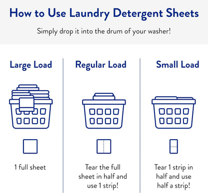 Laundry Detergent Sheets- Recyclable Packaging, Hypoallergenic, Stain Fighting, Works with All Machines including HE (384 Count, Fresh Scent)
