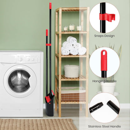 TreeLen Broom and Dustpan Set for Home,Upright Broom and Dustpan Combo Sweep Set