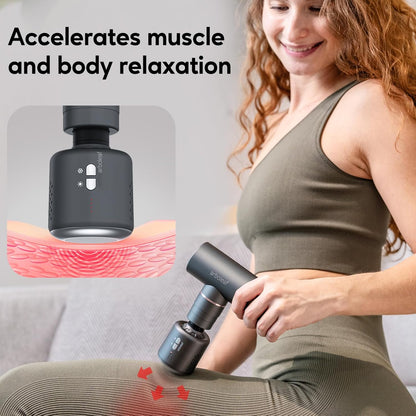 arboleaf Thermacool Massage Gun Deep Tissue with Heat and Cold Head, FSA HSA Eligible Items, Full-Metal Electric Portable Hand Held Massager Gun for Back, Body Sore Muscles, Pain Relief